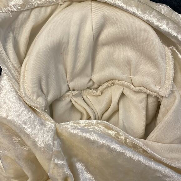 Ronny Kobo White Ivory Crushed Velvet Dress Medium - Picture 9 of 13